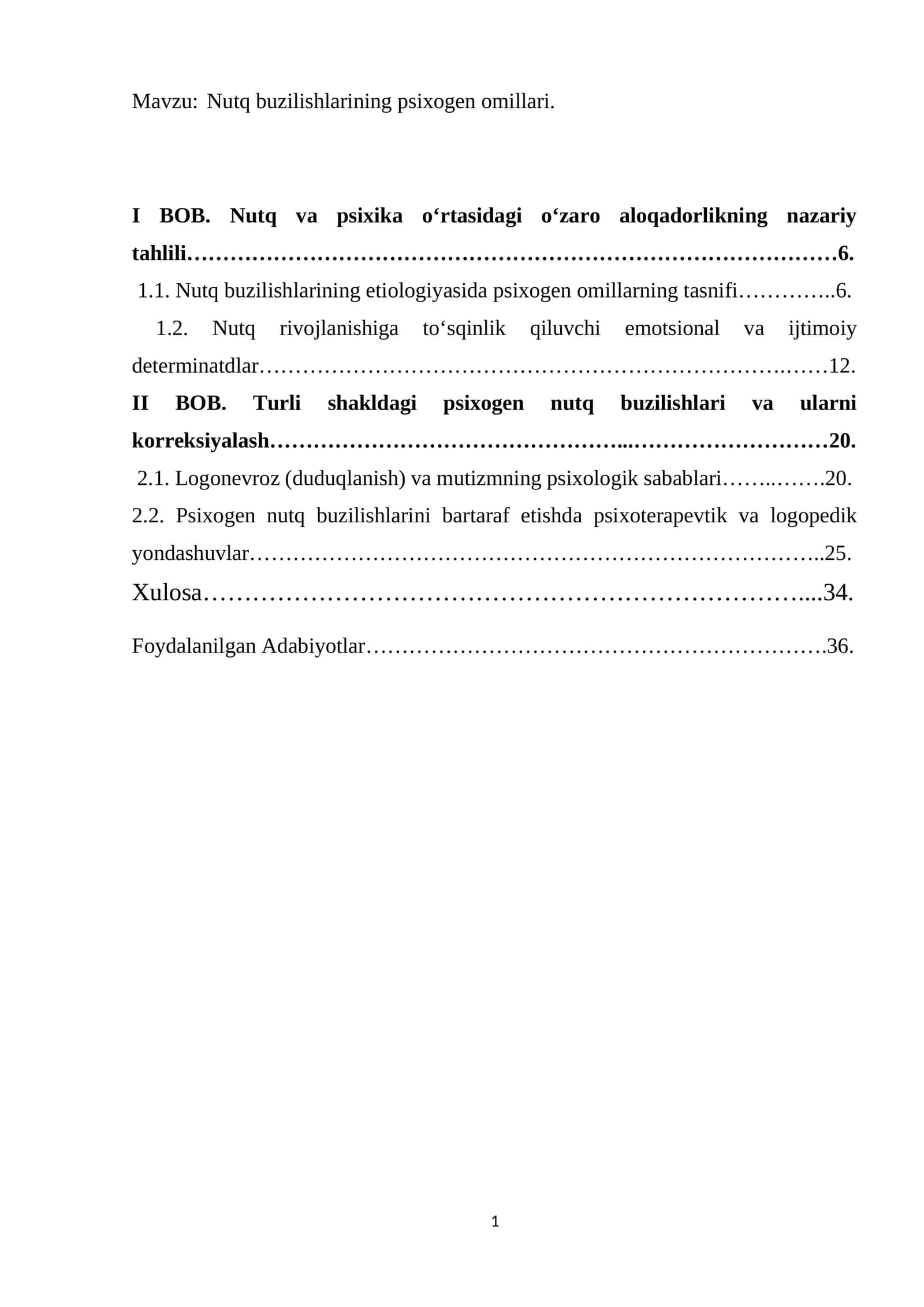 Nutq buzilishlarining psixogen omillari 1