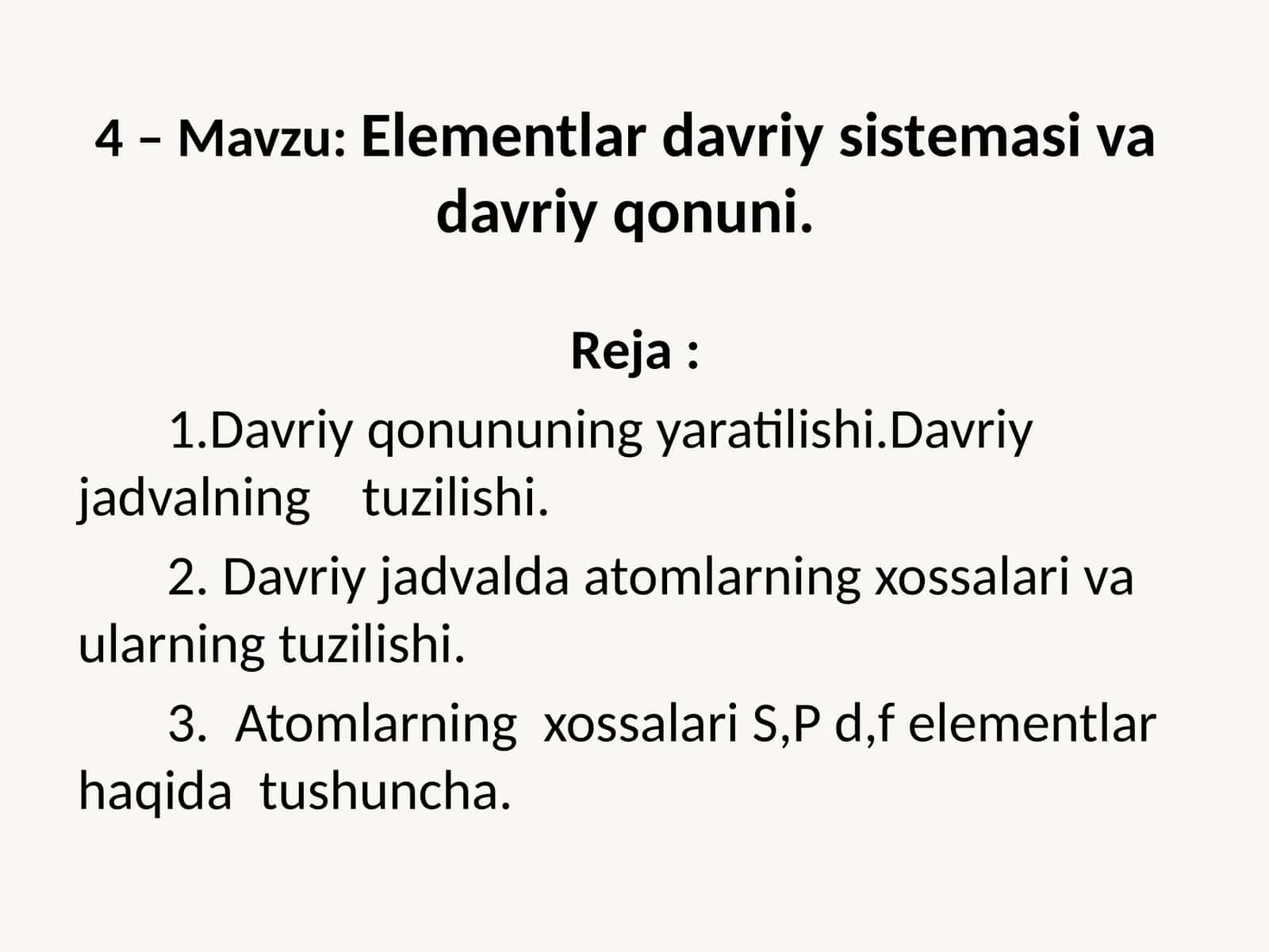 Elеmеntlardavriysistеmasivadavriyqonuni 1