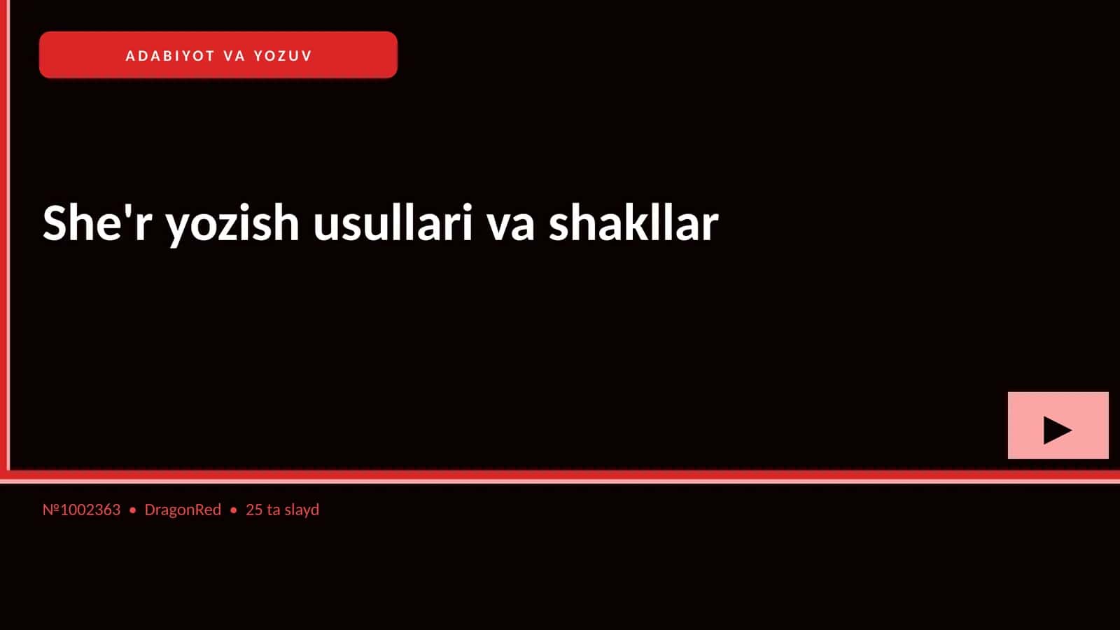 She'r yozish usullari va shakllar 1