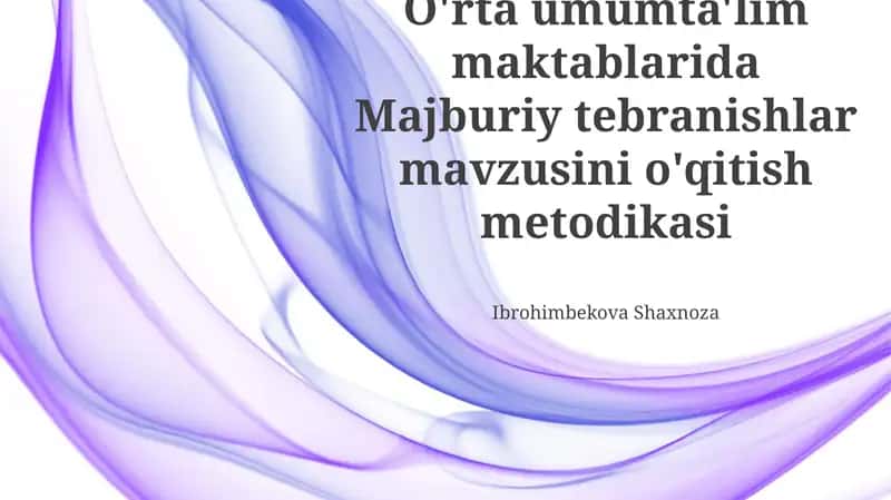 Majburiy tebranishlar mavzusini o'qitish metodikasi 1