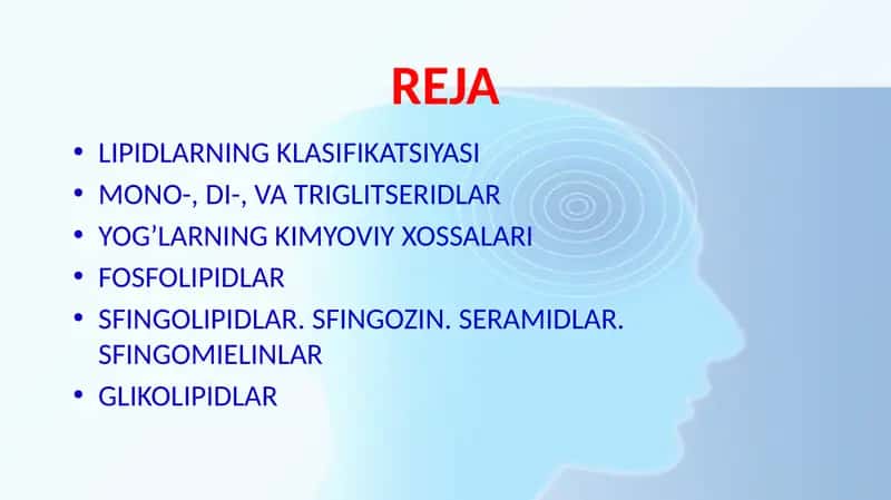 Lipidlar klassifikatsiyasi 1