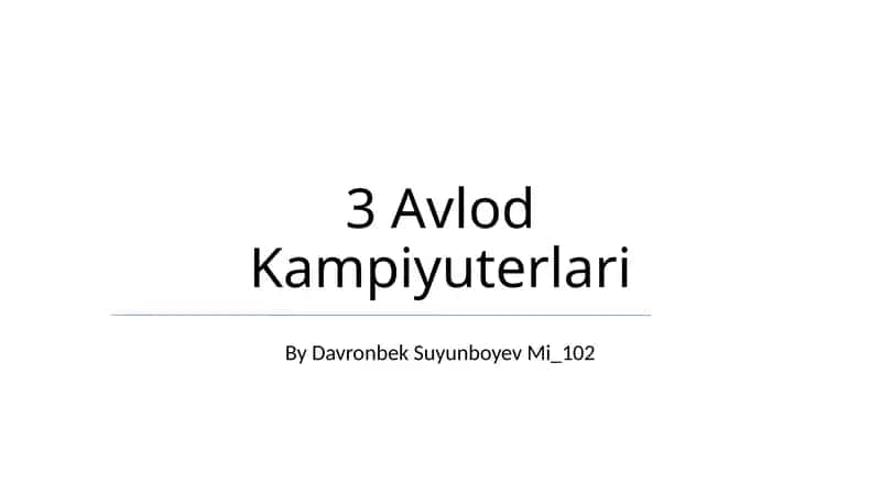 3 Avlod Kampiyuterlari 1