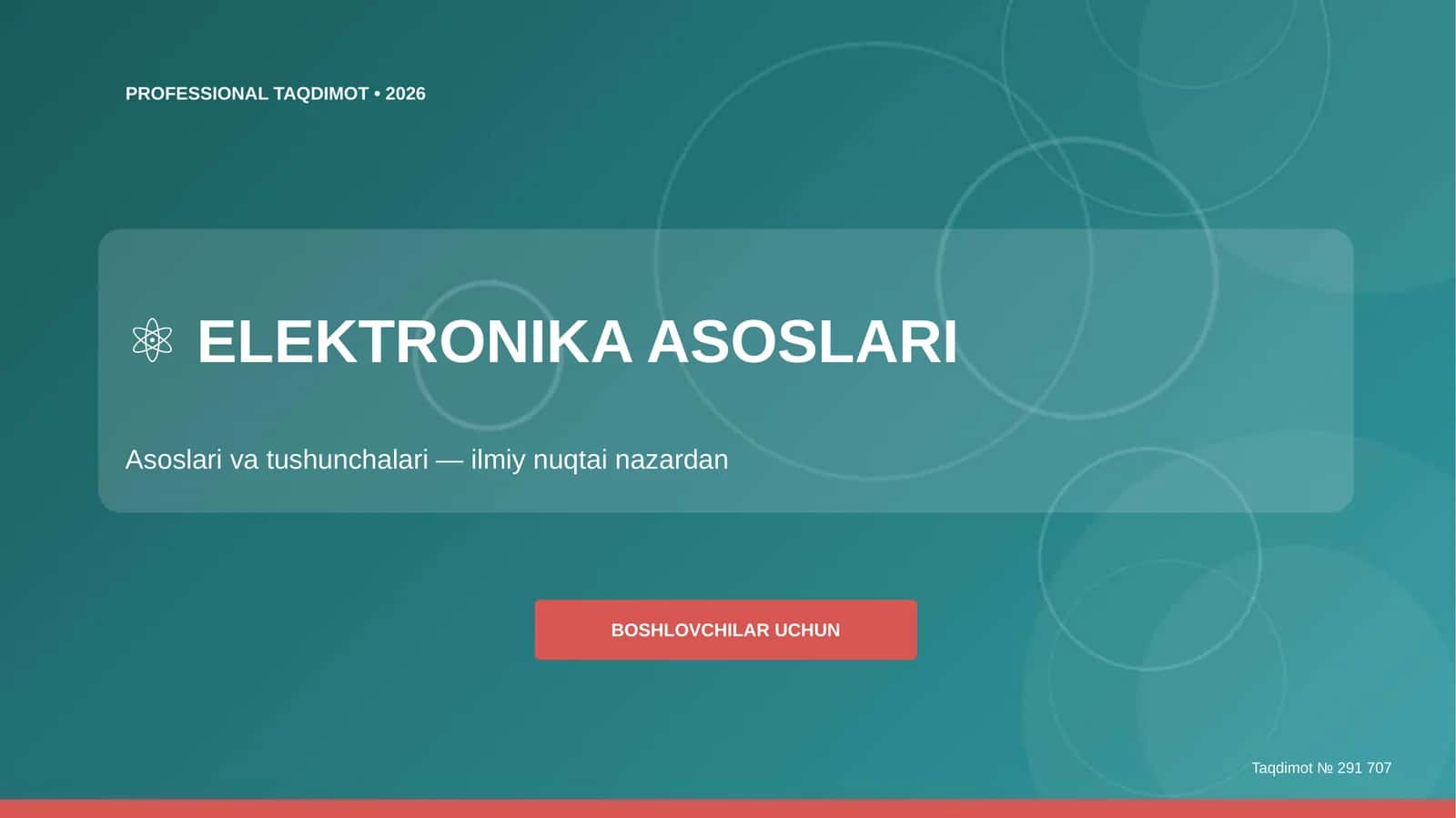 ELEKTRONIKA ASOSLARI 1