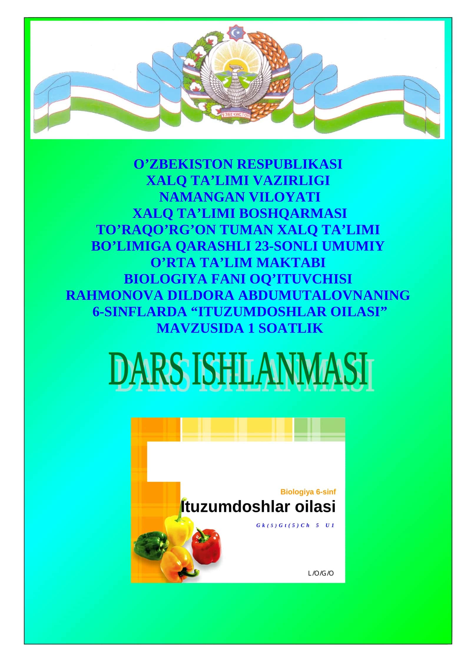 ITUZUMDOSHLAR OILASI 1