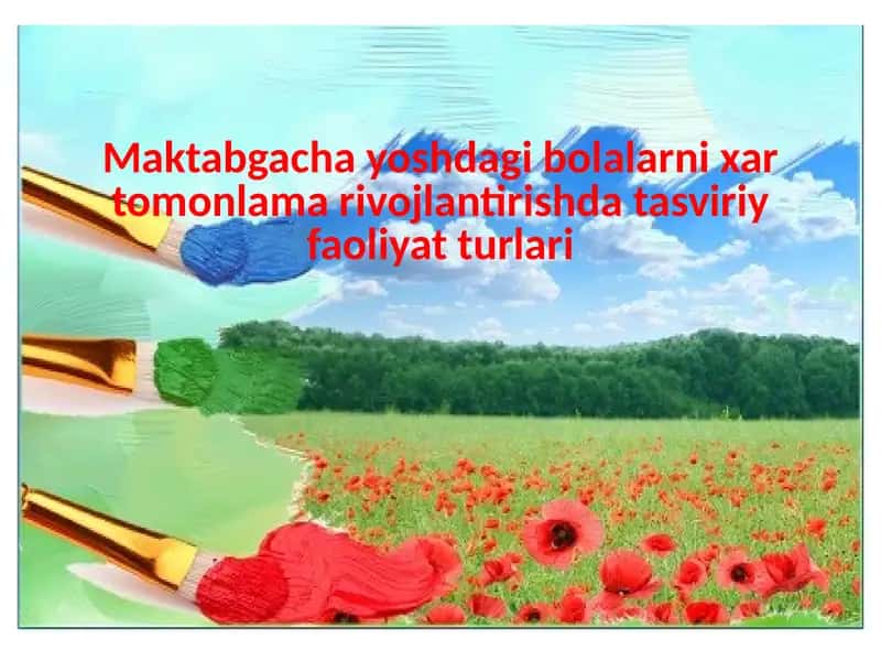 Tasviriy faoliyatturlari 1