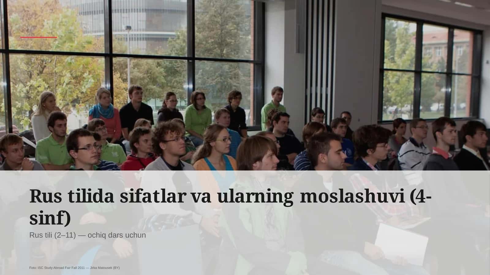 Rus tilida sifatlar va ularning moslashuvi (4-sinf) 1