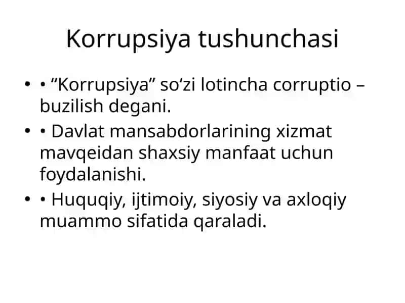 Korrupsiya tushunchasi 1
