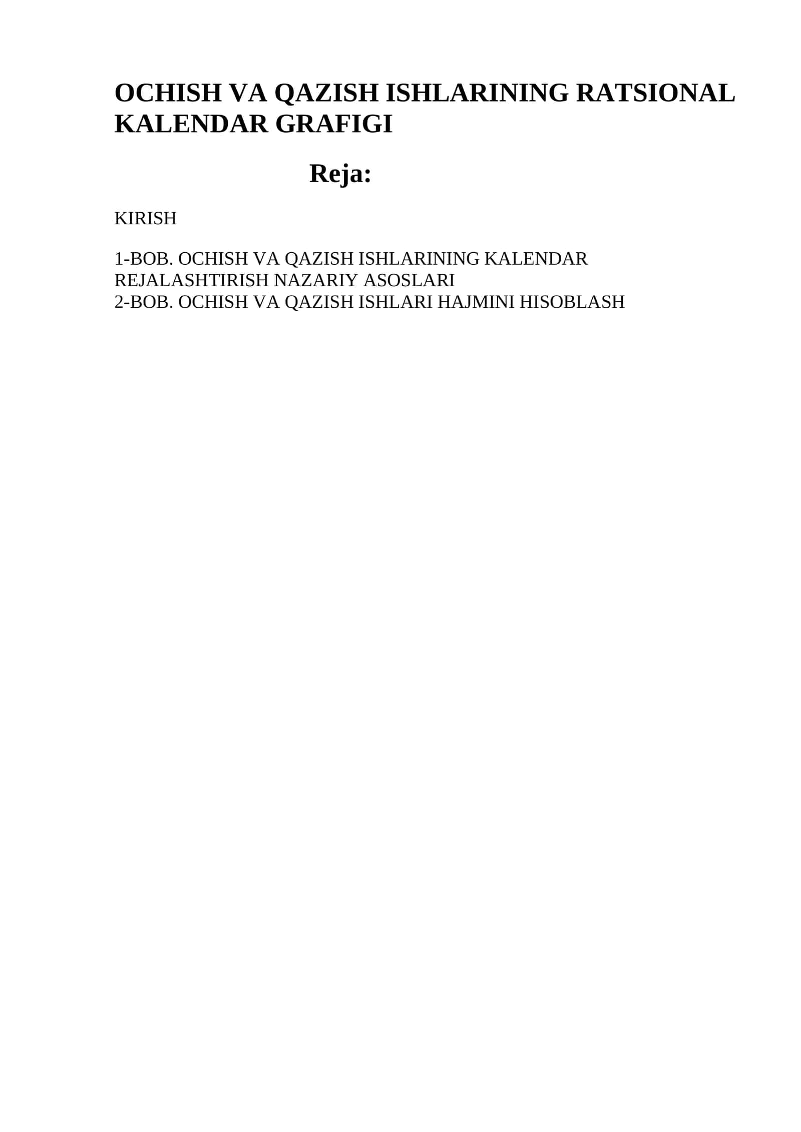 OCHISH VA QAZISH ISHLARINING RATSIONAL KALENDAR GRAFIGI 1