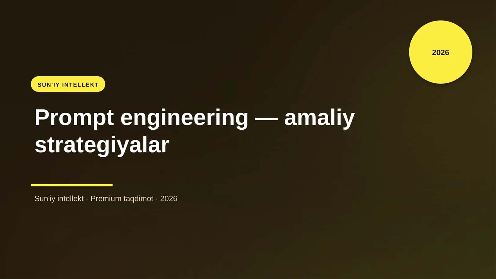 Prompt engineering — amaliy strategiyalar 1