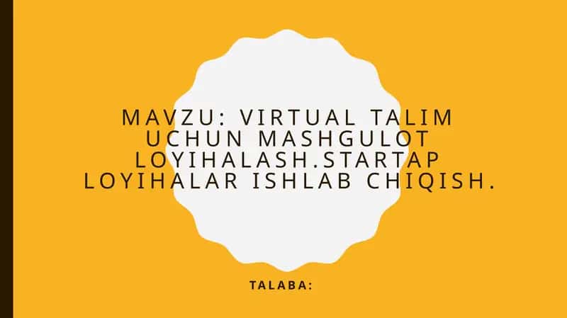 Virtual ta'lim uchun mashg'ulotlarni yaratish 1