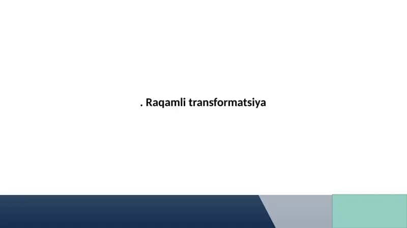 Raqamli transformatsiya 1