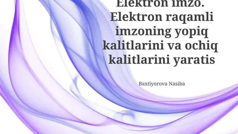 Elektron raqamli imzo 1