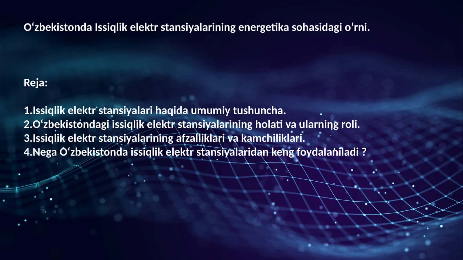 Issiqlik elektr stansiyalari 1