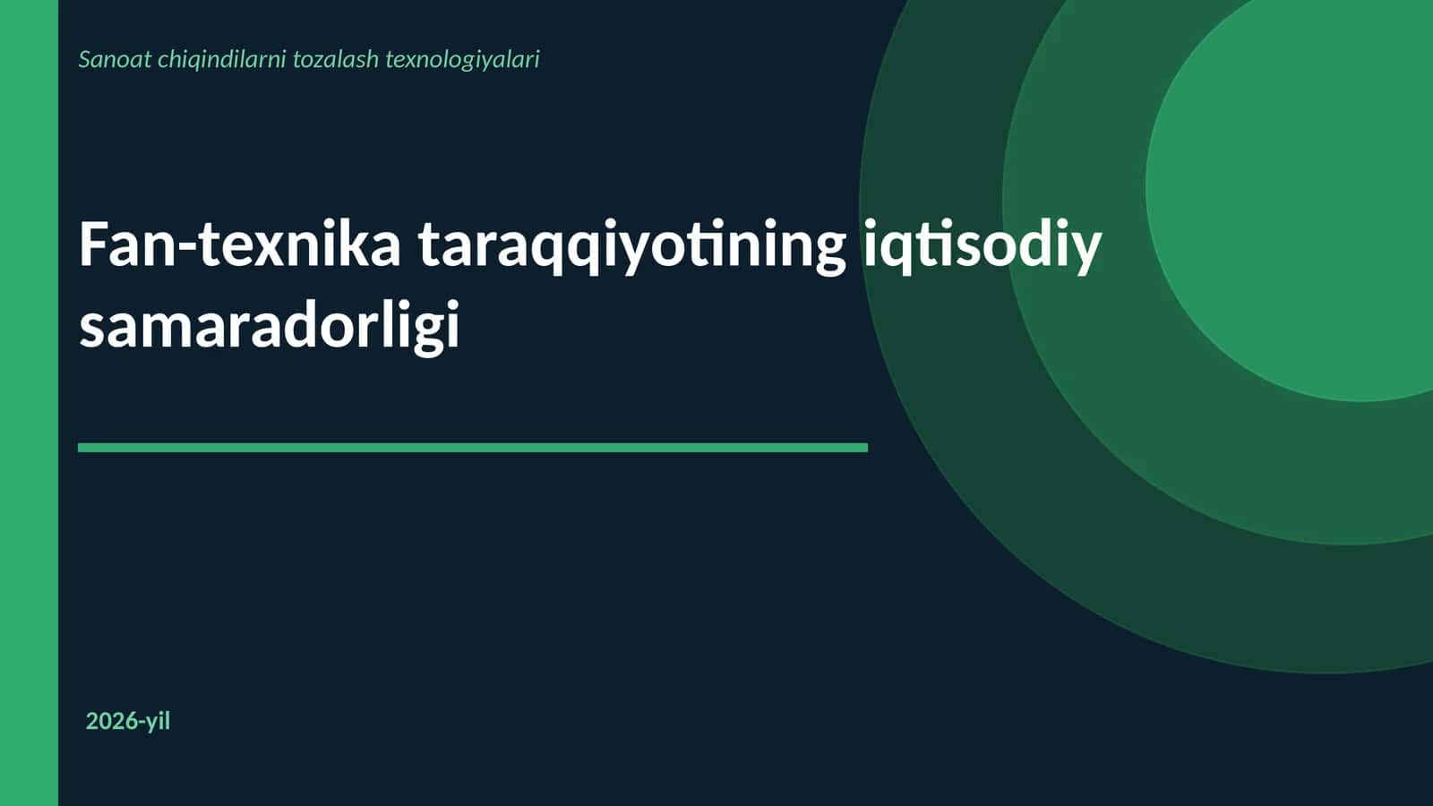 Sanoat chiqindilarni tozalash texnologiyalari 1