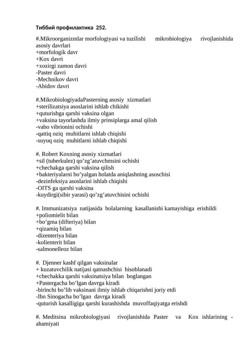 Mikroorganizmlar morfologiyasi va tuzilishi mikrobiologiya rivojlanishida asosiy davrlari 1
