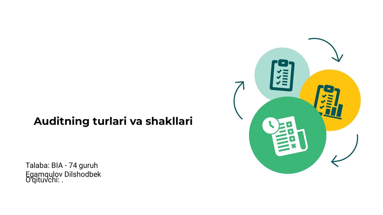 Auditning turlari va shakllari 1
