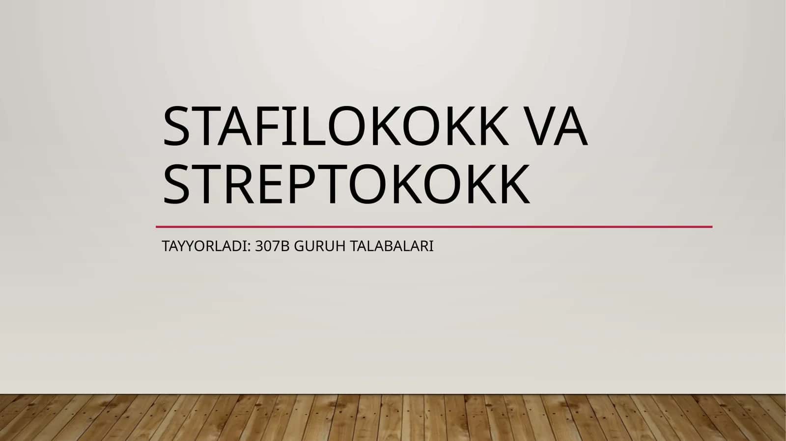 Stafilokokk va Streptokokk 1
