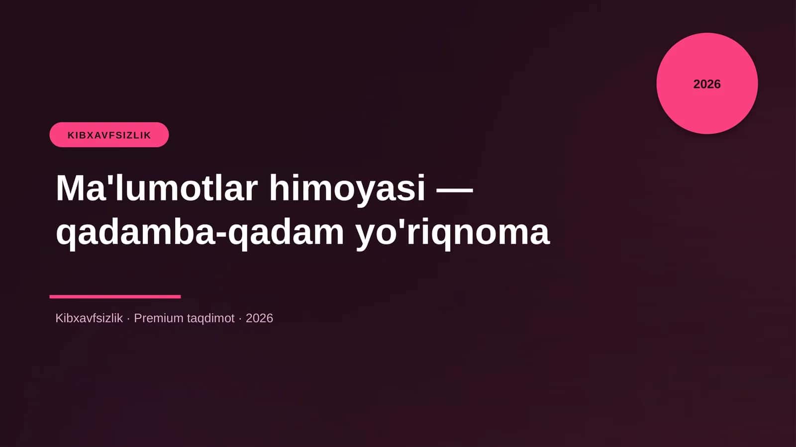 Ma'lumotlar himoyasi — qadamba-qadam yo'riqnoma 1