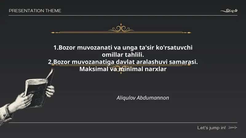 Bozor muvozanati va unga ta'sir ko'rsatuvchi omillar tahlili 1