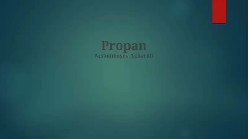 Propan 1