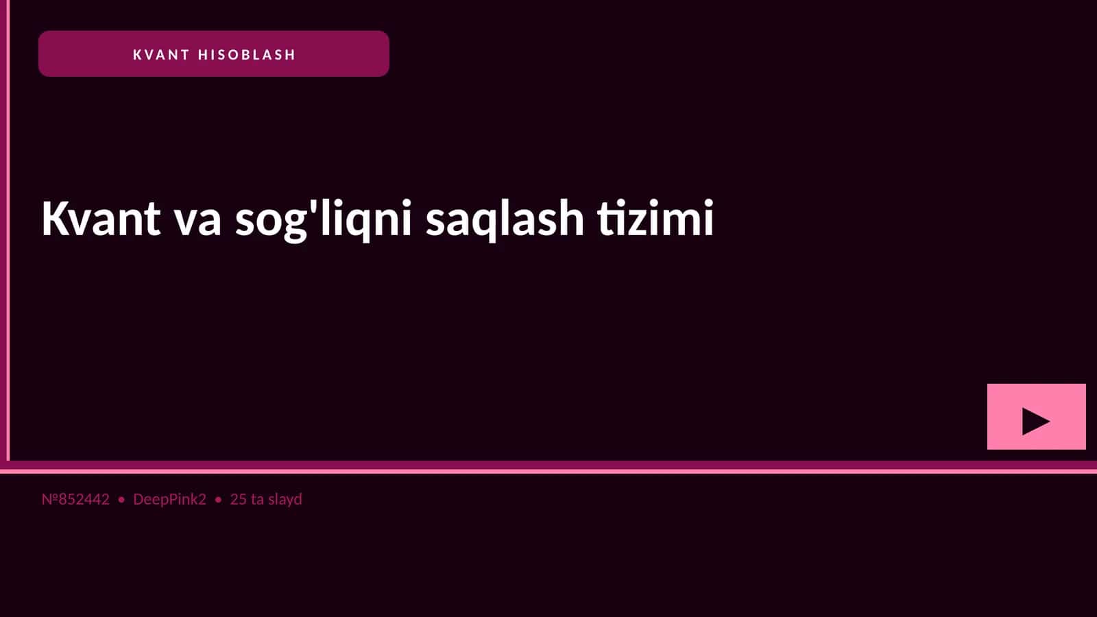 KVANT HISOBLASH 1