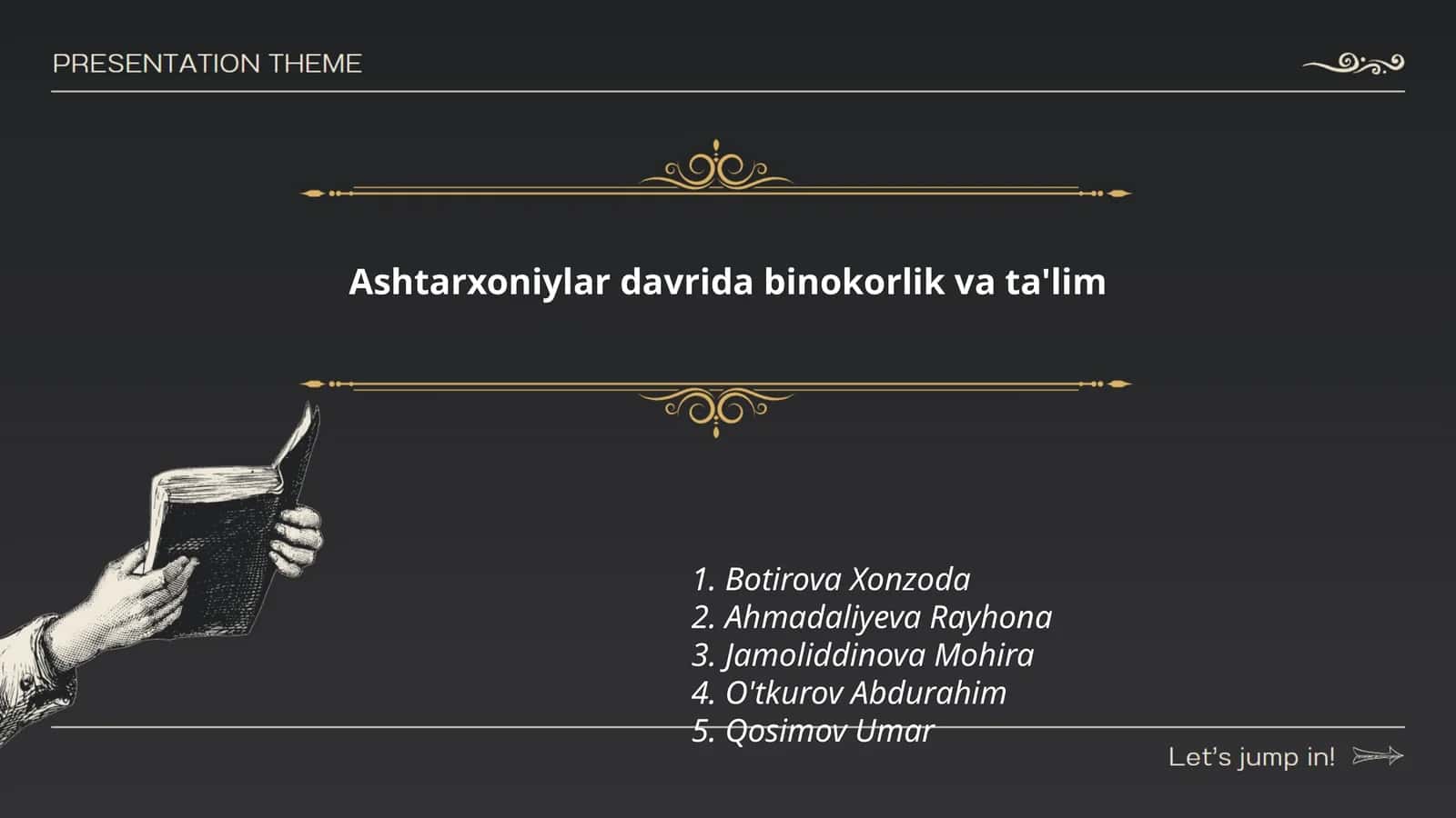 Ashtarxoniylar davrida binokorlik va ta'lim 1