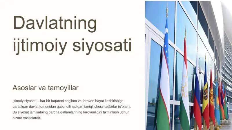 Davlatning ijtimoiy siyosati 1