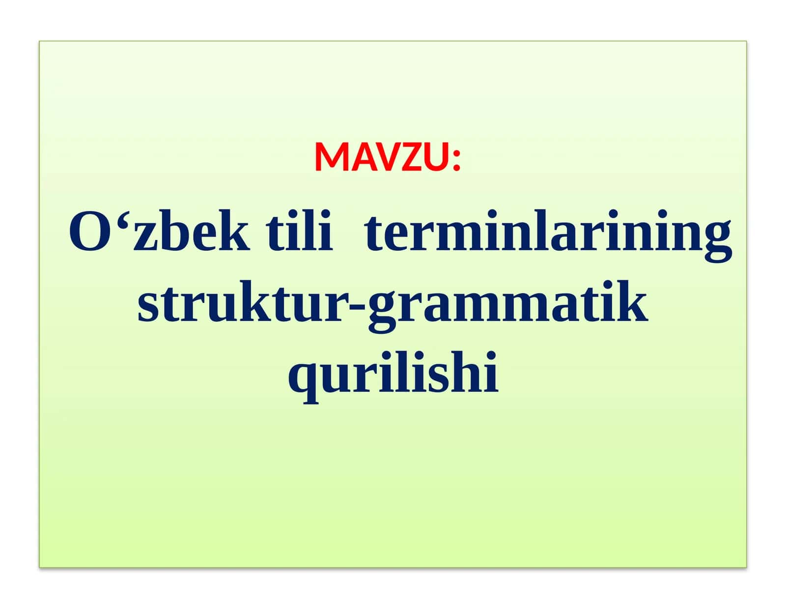 O'zbek til terminlarining struktur-grammatik qurilishi 1