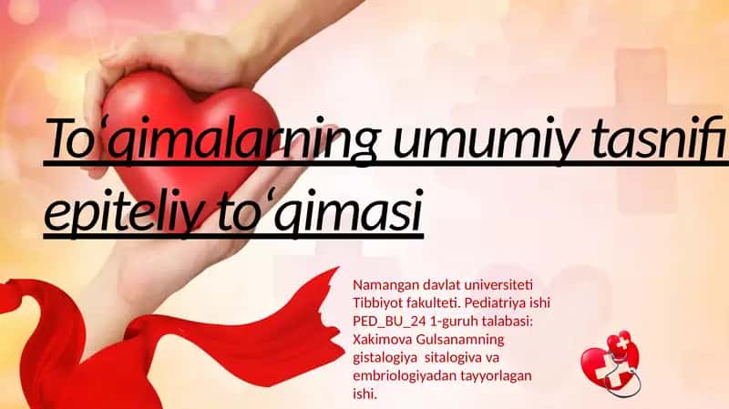 Namangan davlat universiteti Tibbiyot fakulteti Pediatriya ishi PED_BU_241-guruh talabasi 1