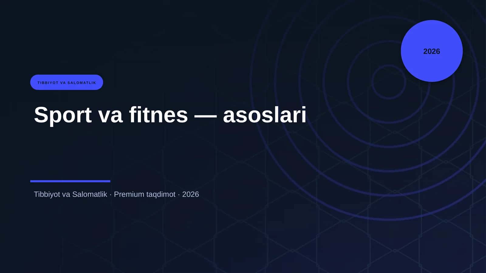 Sport va fitnes — asoslari 1