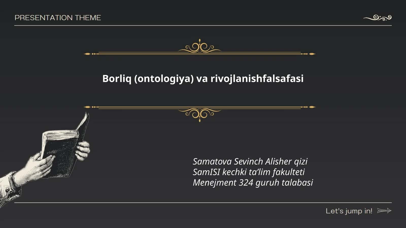 Borliq (ontologiya) va rivojlanishfalsafasi 1