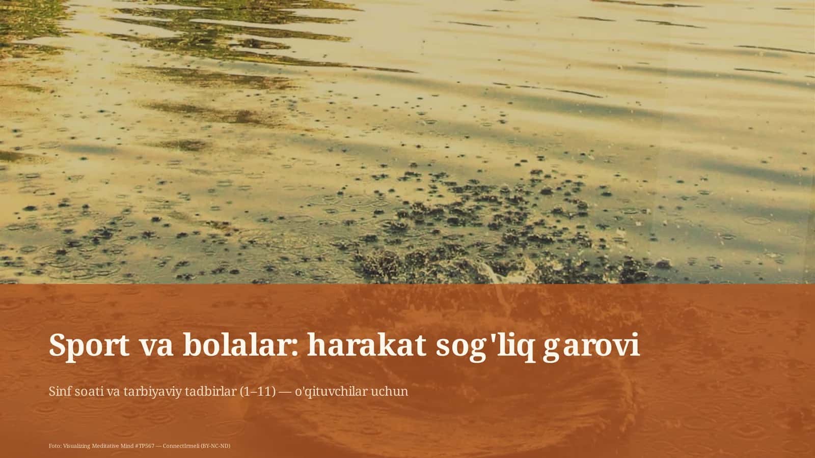 Sinf soati va tarbiyaviy tadbirlar (1–11) — o'qituvchilar uchun 1