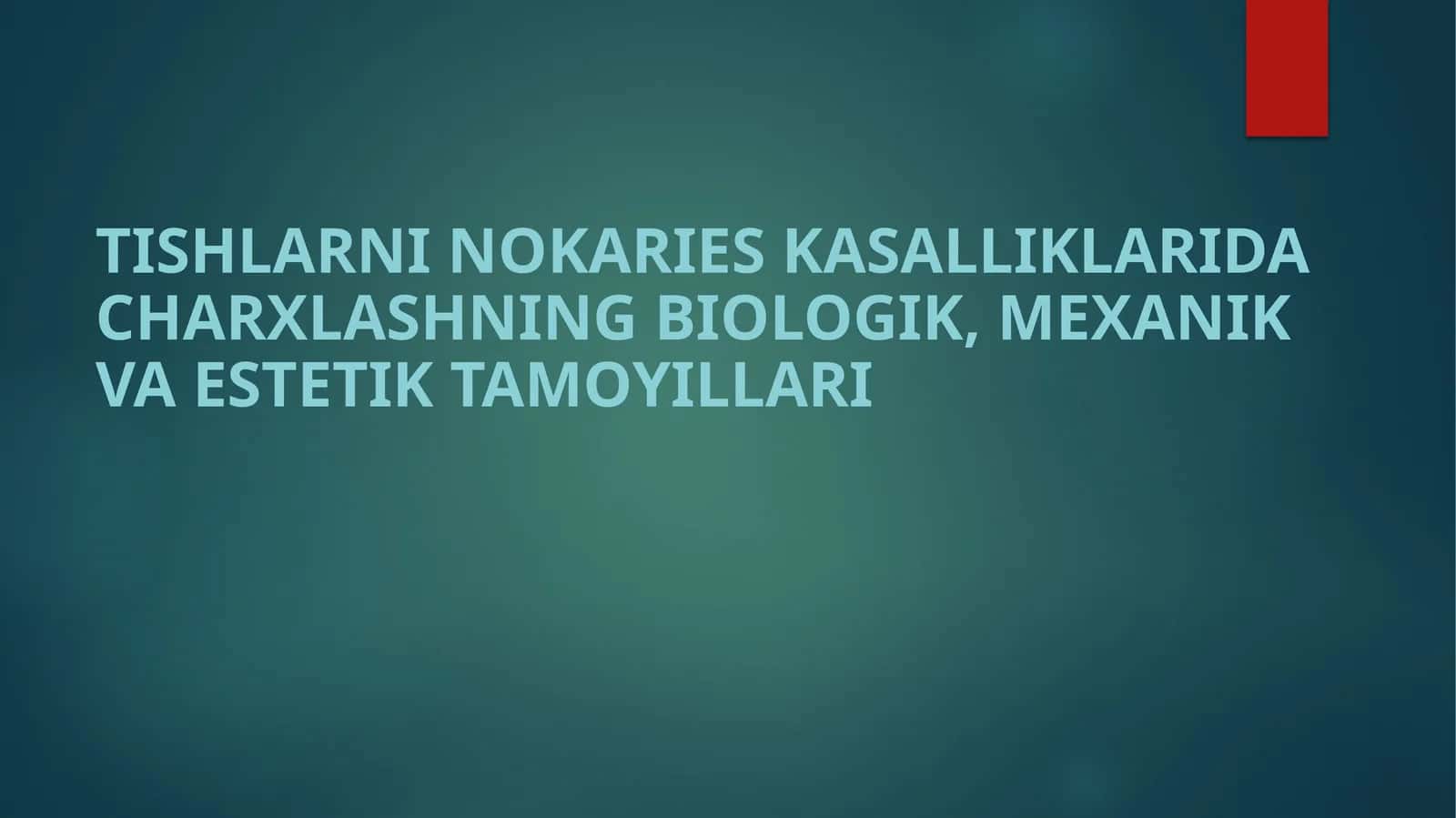 Tishlarni nokaries kasalliklari 1