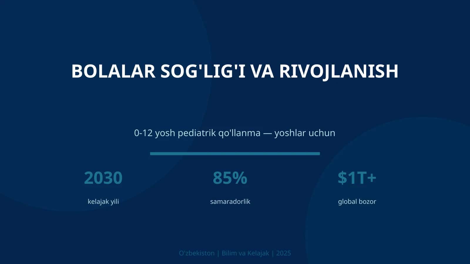Bolalar sog'lig'i va rivojlanish 1