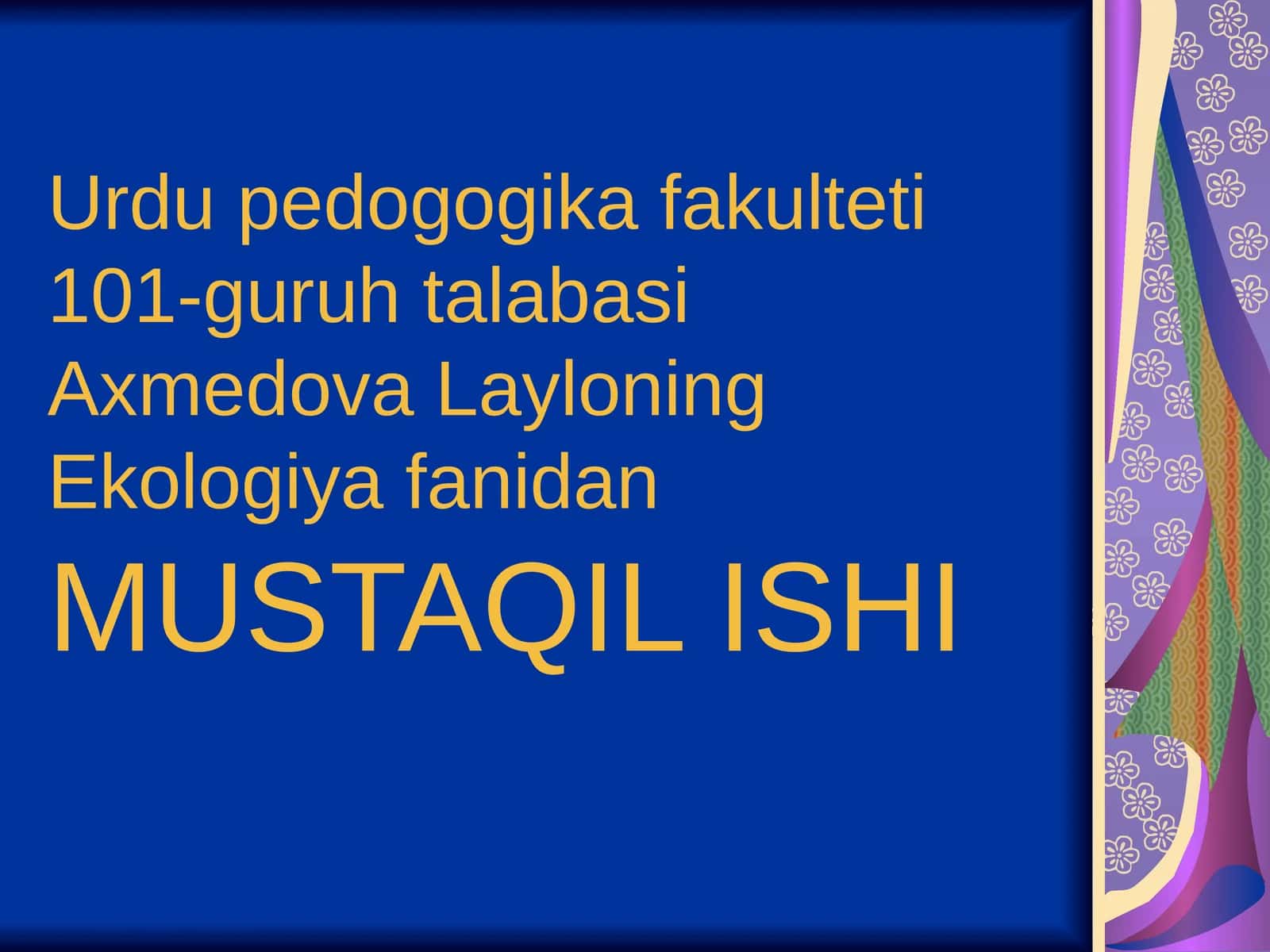 Ekologik omillar va ularning tasnifi 1