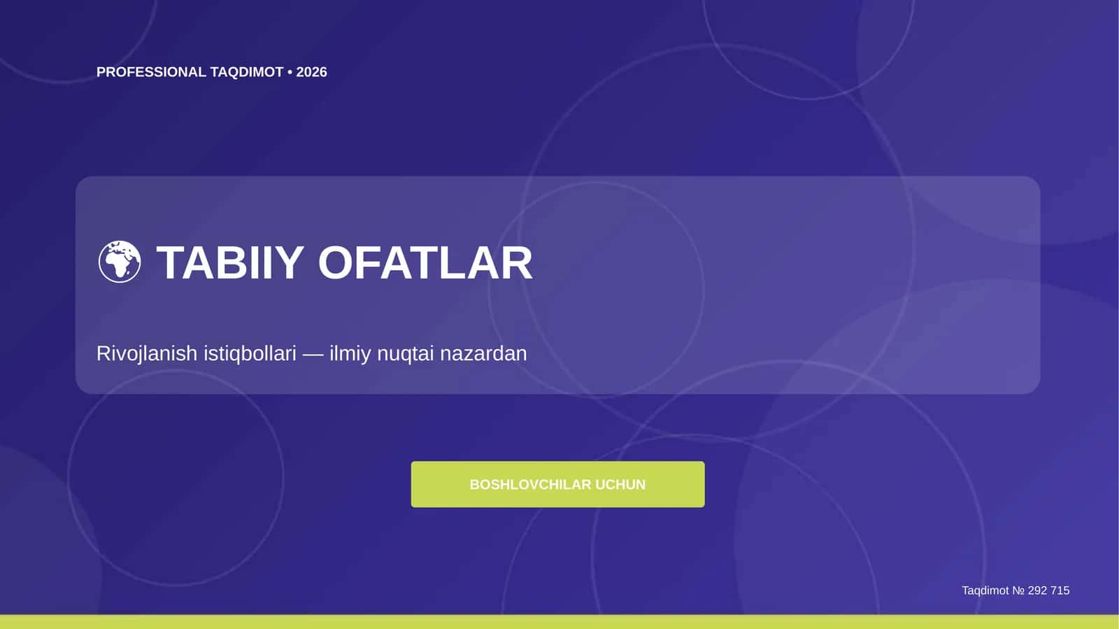TABIIY OFATLAR Rivojlanish istiqbollari 1