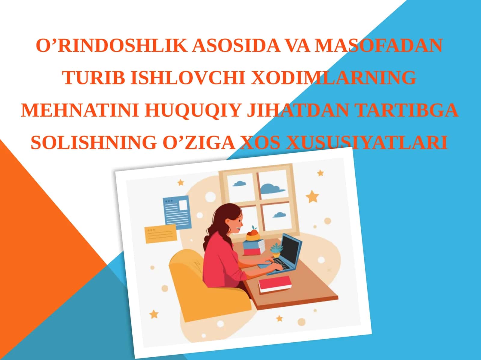 Masofadanturibishlovchi xodimlarning mehnatini huquqiy jihatdan tartibga solishning o'zigaxosxususiyatlari 1