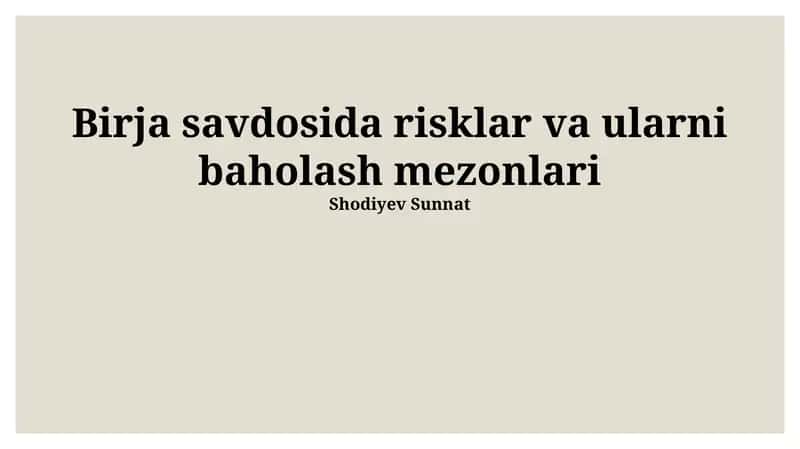 Xatarlarni boshqarish strategiyasi 1