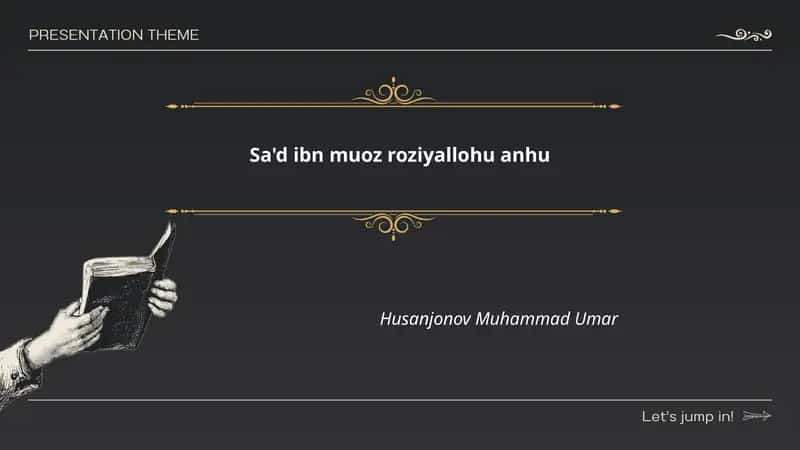 Sa'd ibn Mu'oz roziyallohu anhu - hayoti va nasl-nasab 1