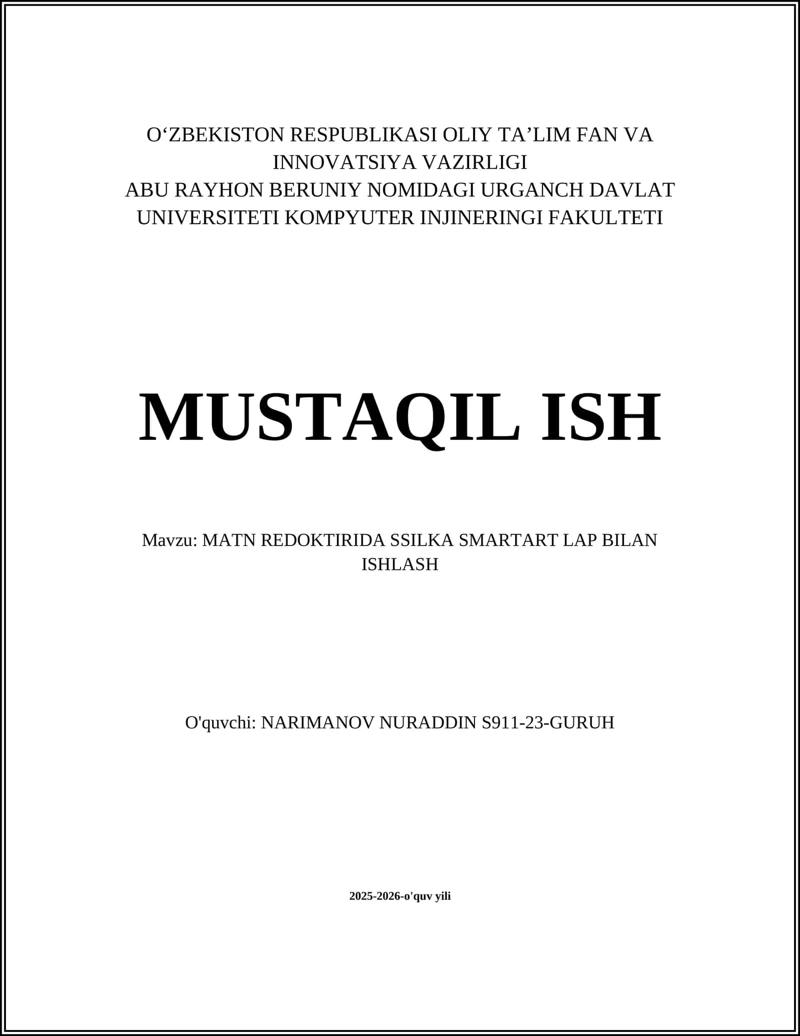 MATN REDOKTIRIDA SSILKA SMARTART LAP BILAN ISHLASH 1