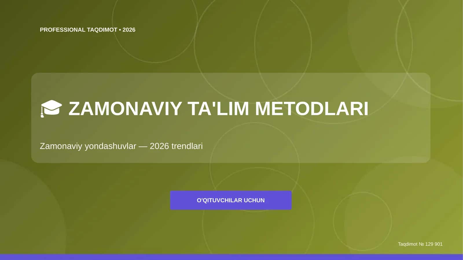 ZAMONAVIY TA'LIM METODLARI 1