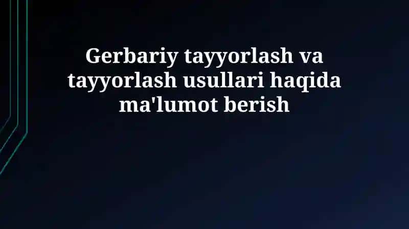 O'simliklar haqida ma'lumot 1