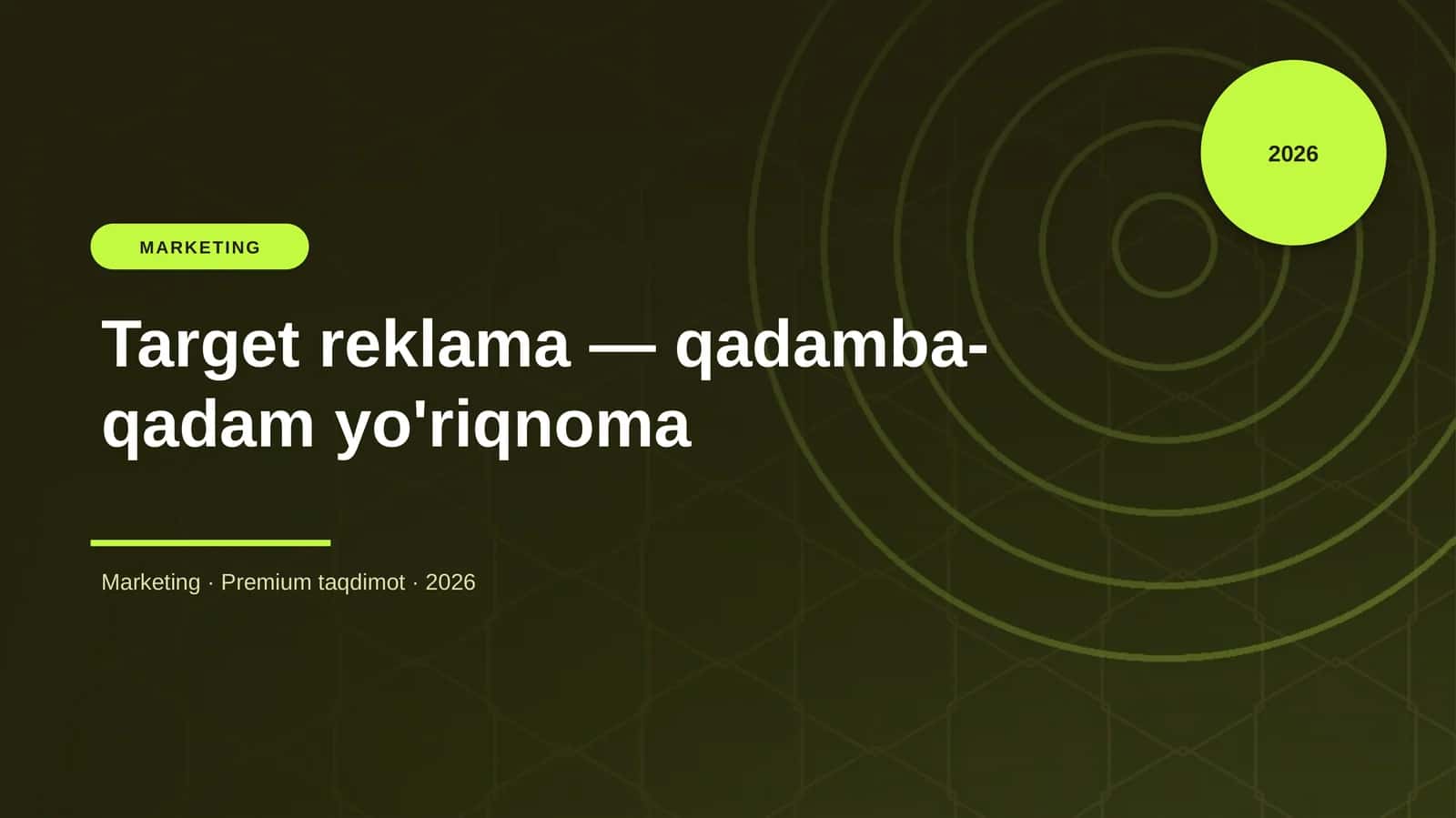 Target reklama — qadamba-qadam yo'riqnoma 1