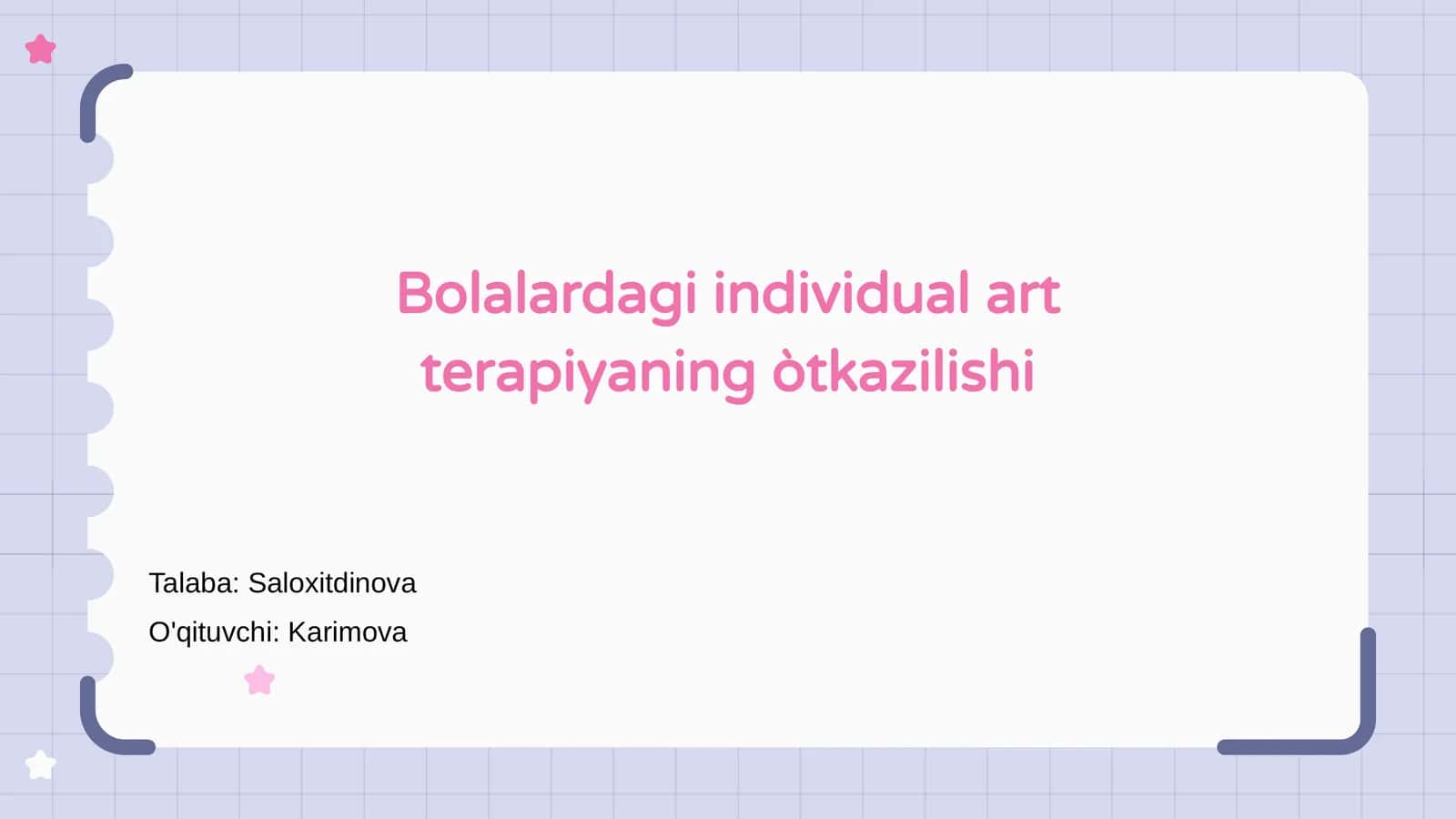 Individuaĺ san'at terapiyasi 1