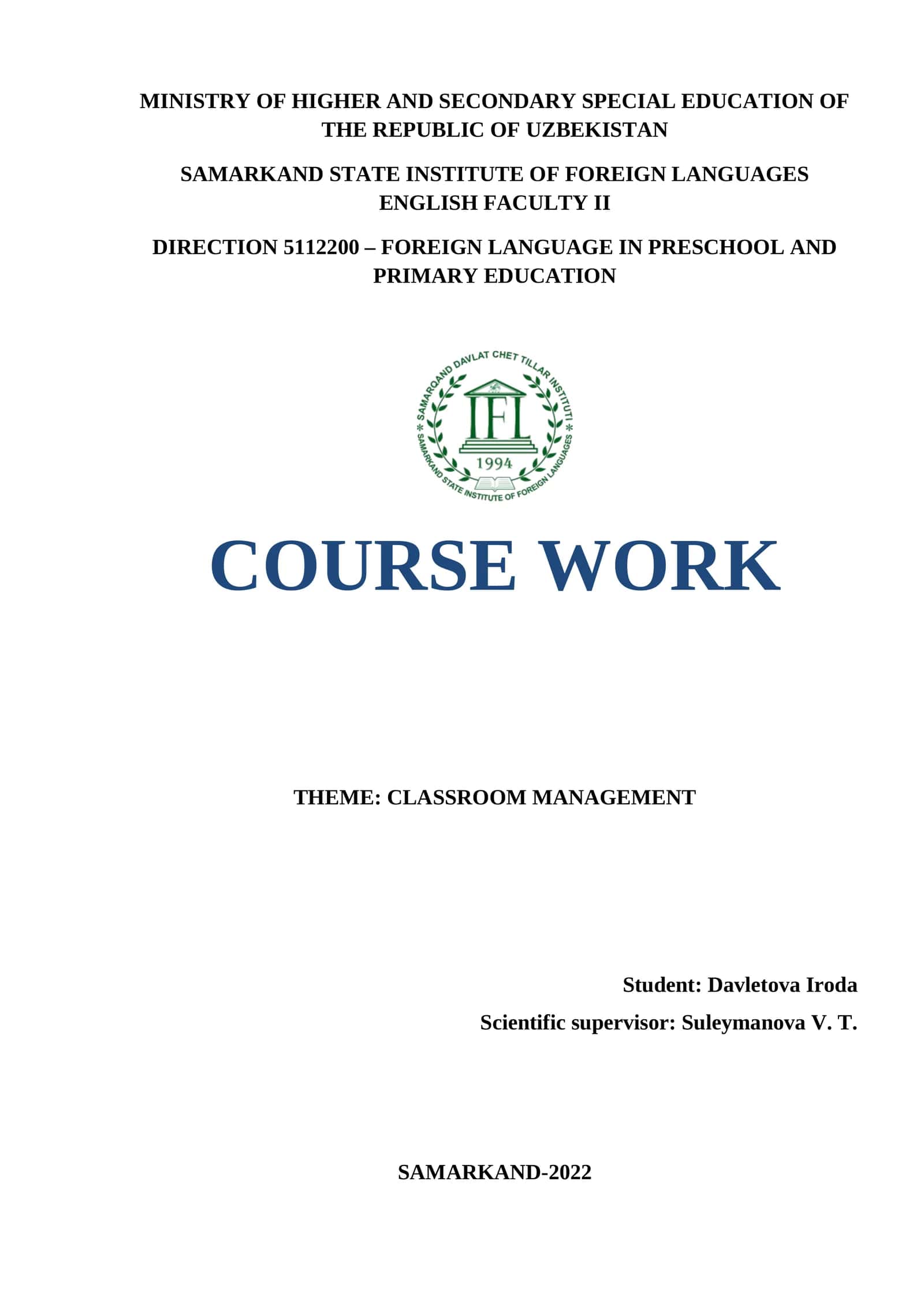 Classroom Management 1
