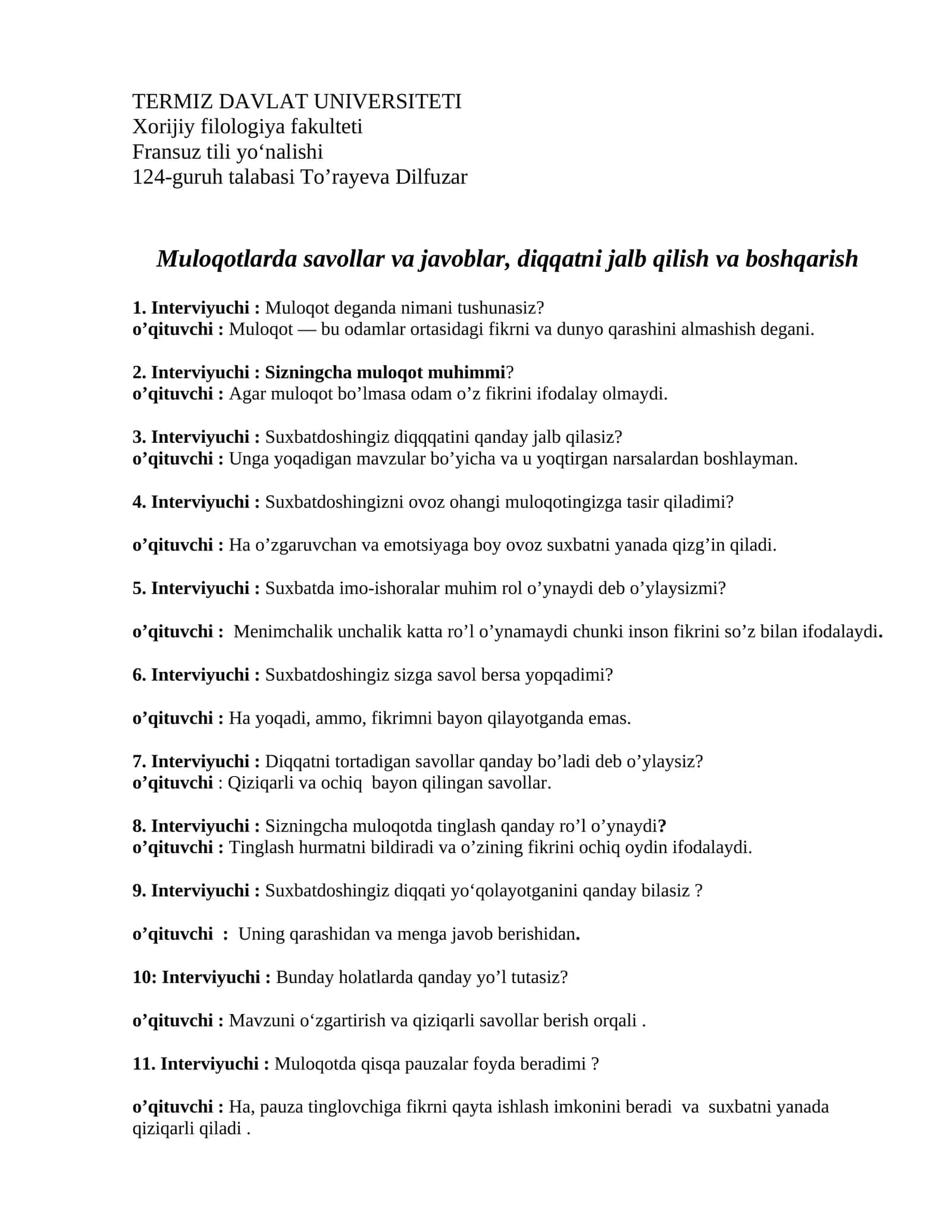 Fransuz tili yo‘nalishi 1