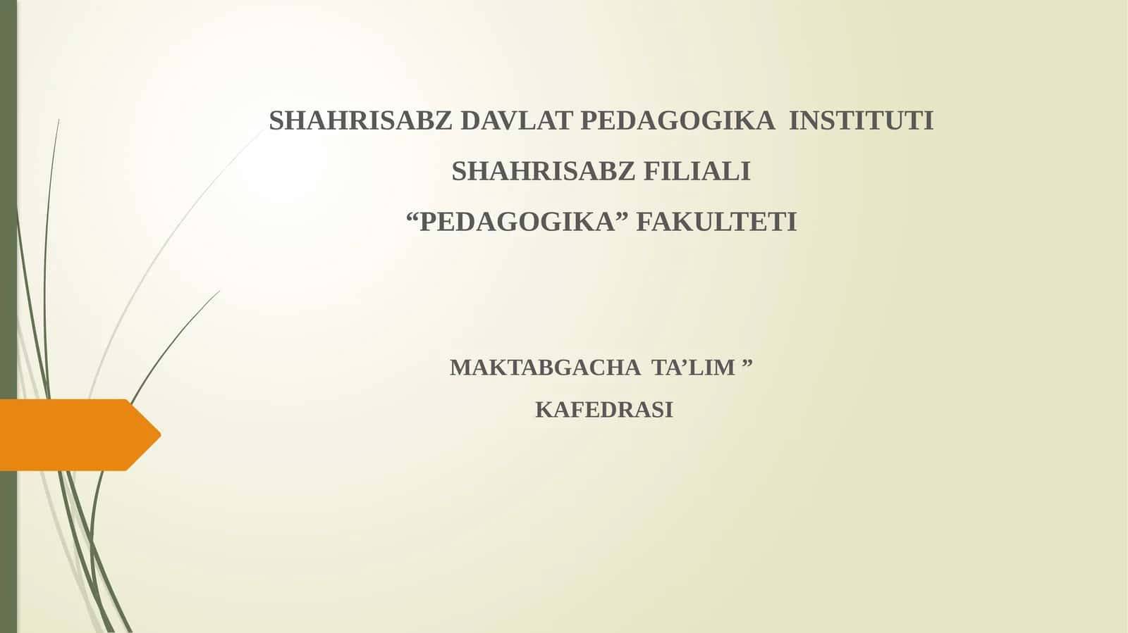 MAKTABGACHA YOSHDAGI BOLALARGA EKALOGIK TARBIYA BERISH 1