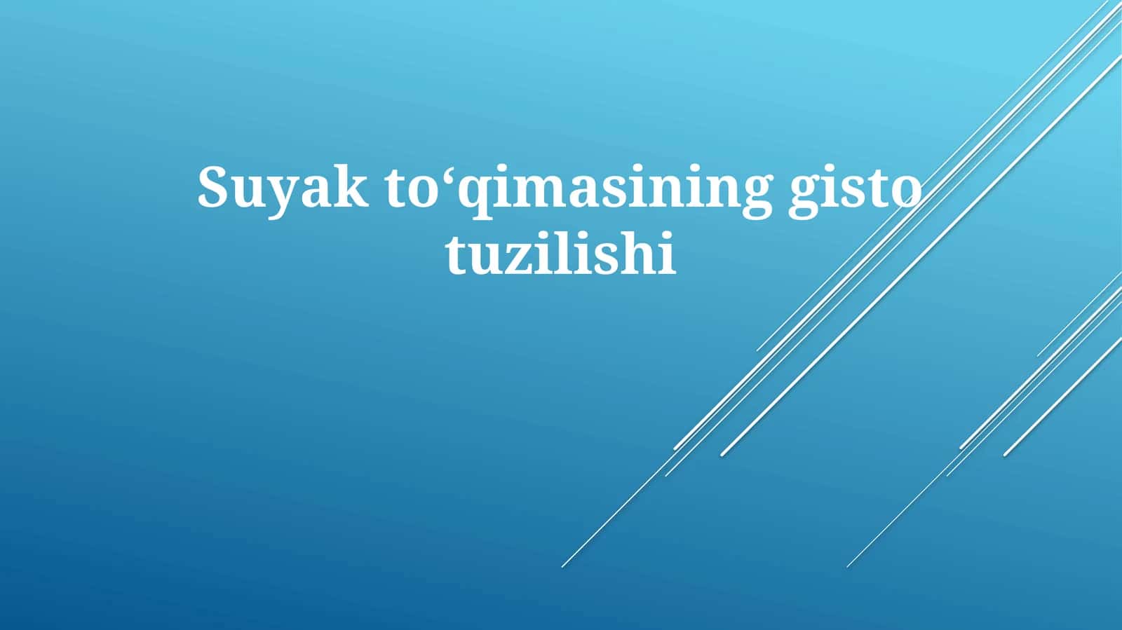 Suyaktoʻqimasininggistotuzilishi 1