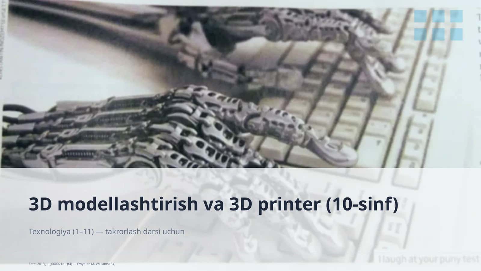 3D modellashtirish va 3D printer (10-sinf) 1