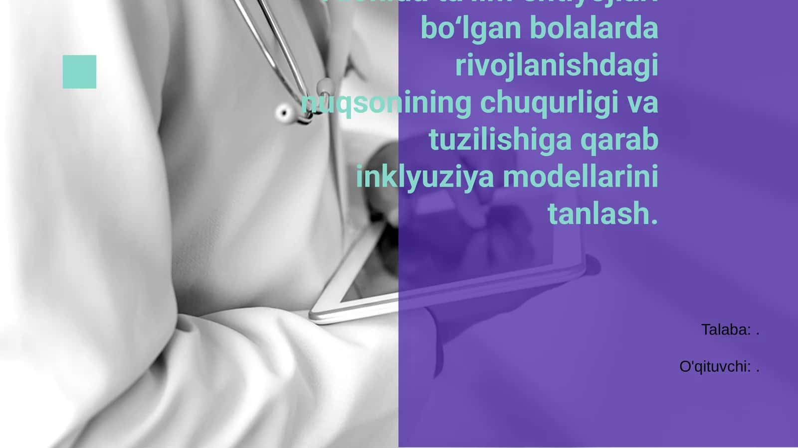 Alohida ta’lim ehtiyojlari 1